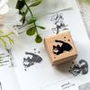Cute Pet Black Cat Stamps Diy Craft Cat Seal Stamping DIY Toys Wooden Rubber Stamps  Card Making