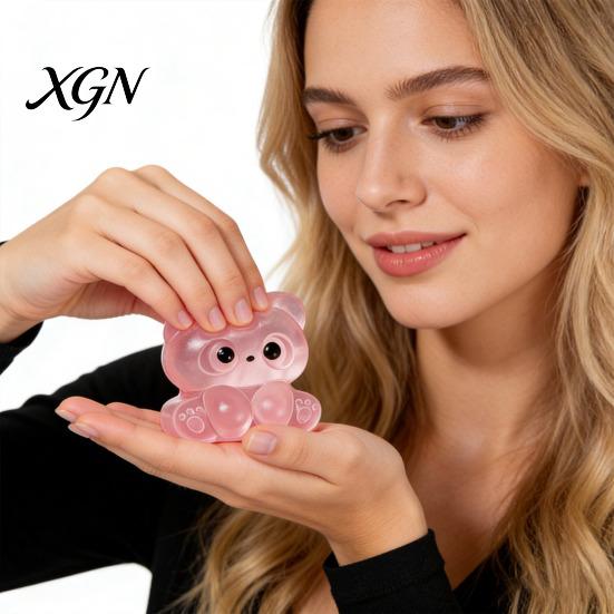 Elastic Fidget Toy Stress Relief with Bubble Injector Decompression Dog Cat Squeeze Kids Soft Ball Relaxation