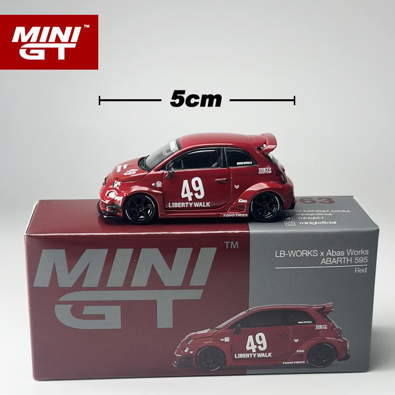 MINIGT 1:64 LB-WORKS X Abas Works ABARTH 595 Red Alloy Car Model 963