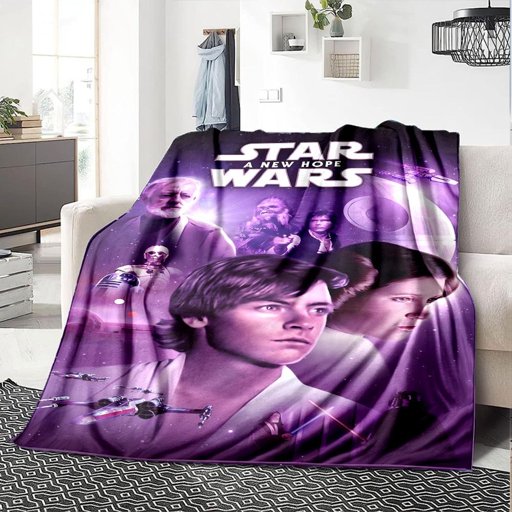 Star Wars Blanket Comfortable Great for Picnics Office Chair Seaside for All Seasons Digital Print Ideal Gift For Birthday Valentine'S Day