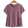 Completo da Donna Taglie Forti in 2 Pezzi, Top a Manica Corta e Pantaloni con Elastico in Vita (Taglia XL-5XL)