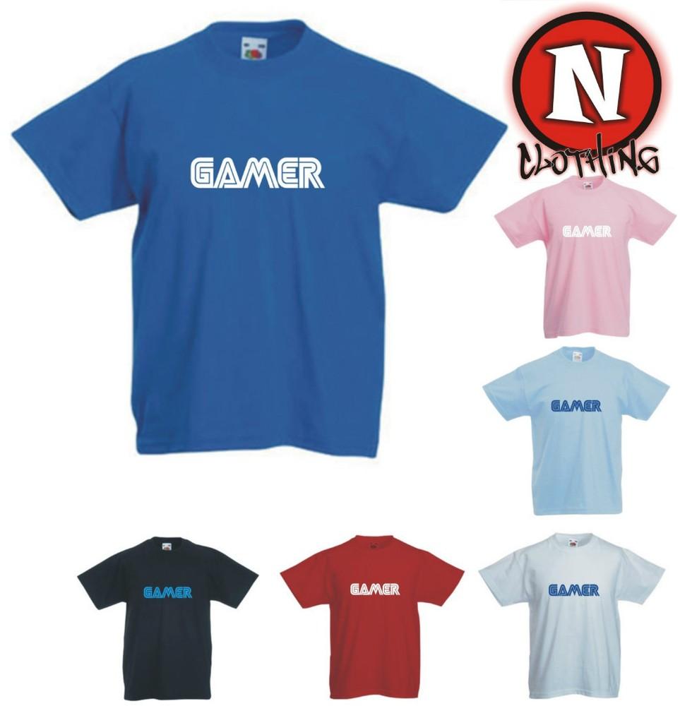 GAMER T-shirt Xbox Playstation Wii PC gaming kids childrens 3yrs upto 13yrs