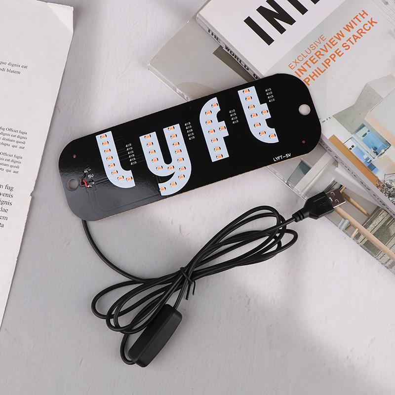 

Светодиодный сигнальный фонарь для такси, сигнальная лампа для логотипа Lyft, светодиодные индикаторы панели кабины Usb, сигнальная лампа, автомобильная декоративная лампа