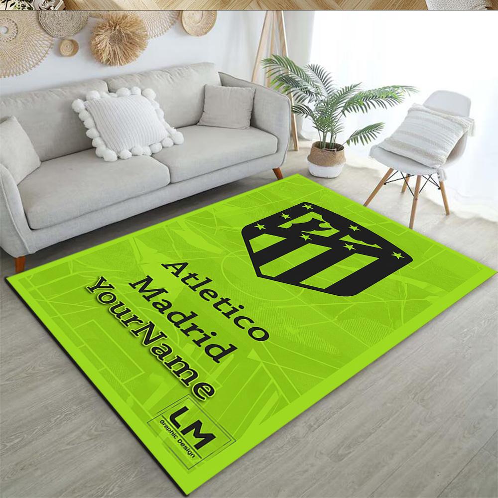 Atletico Madrid Personalized Name Carpet Perfect for Living Rooms Kitchen Outdoor Hallway Anti-slip Rug Office home decor Perfect Gift for Women/Men
