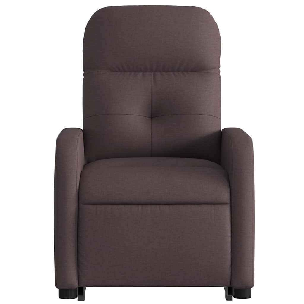 Recliner with Rising Function Dark Brown Fabric