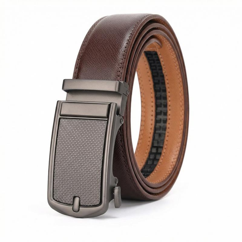 Men'S Automatic Buckle Cowhide Belt Men'S High-End High-End Versatile Belt Youth Belt