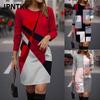 JPNTKY Fashion Autumn Winter Long Sleeve O-Neck Casual Dresses