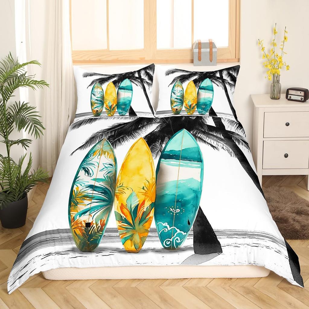 Coconut Collection Duvet Cover Set For Kids Teens Quilt Covers Lightweight Down Room Decor Queen Size 2 Pillowcase 1 Duvet Cover