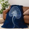 1pc Detailed Brain Anatomy Blue Artwork Blanket - Soft Flannel, Quick-Dry & Durable, Perfect Gift for Holidays, Birthdays, Chris