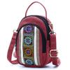 Ethnic Style Embroidered Canvas Bag With Zipper Pockets For Daily Use