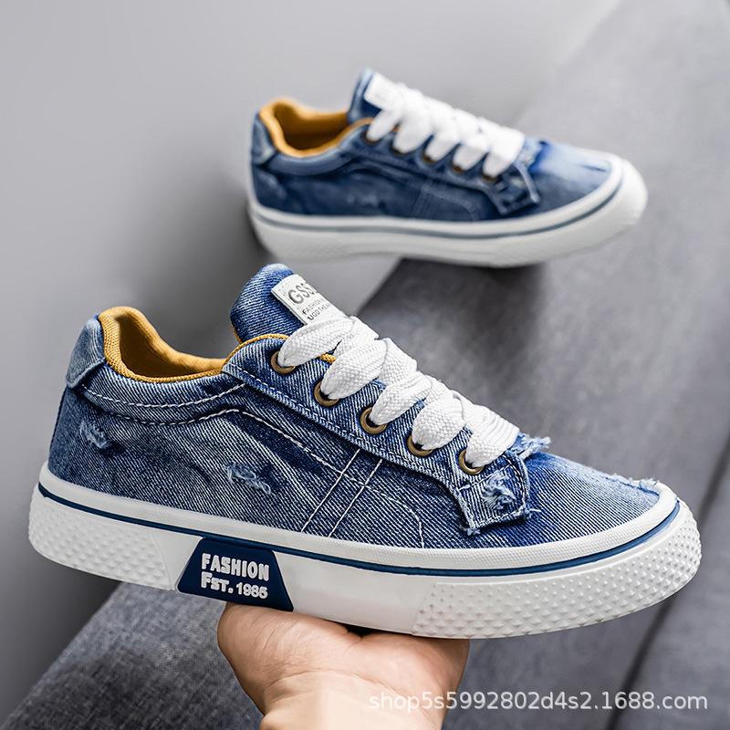 Summer Men'S Canvas Footwear Comfortable Low Cut Sports And Leisure Board Shoes Durable Lightweight Single Shoes Sneaker 48Size
