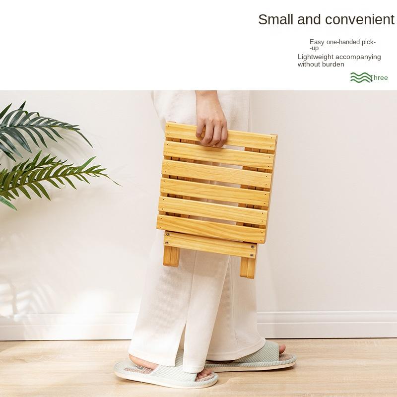 Dış Mekan Küçük Katlanır Tabure Taşınabilir Ahşap Tabure Sandalye Hafif Katlanabilir Basamaklı Tabure Ağır Hizmet Katlanır Ayak Dayama Yeri Yürüyüş İçin