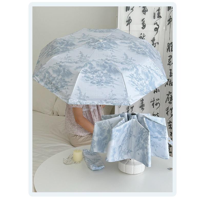 Lightweight Folding Umbrella UV Protection Sun Umbrella Waterproof Rain Umbrella Compact Portable for Travel Outdoor Commute Leisure