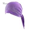 Cute Lady Rhinestone Muslim Turban Hat Chemo Cap Hair Loss Hijab Cap Cover