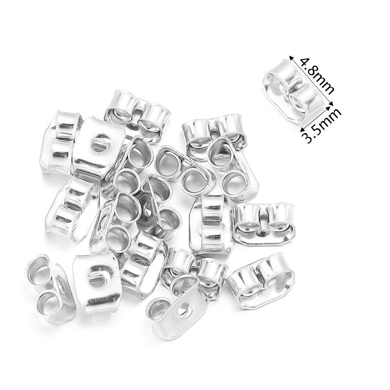 100pcs/Lot Rubber Ear Backs Stopper Earnuts Stud Earring Back Supplies For DIY Jewelry Findings Making Accessories Wholesale