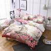 Horse Three-Piece Flower 3D Digital Printing Quilt Cover Bed Sheet Pillowcase Bedding Kit