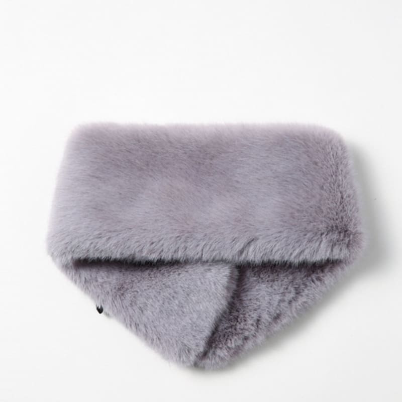 LALA Magnetic Fur Scarf - Grey