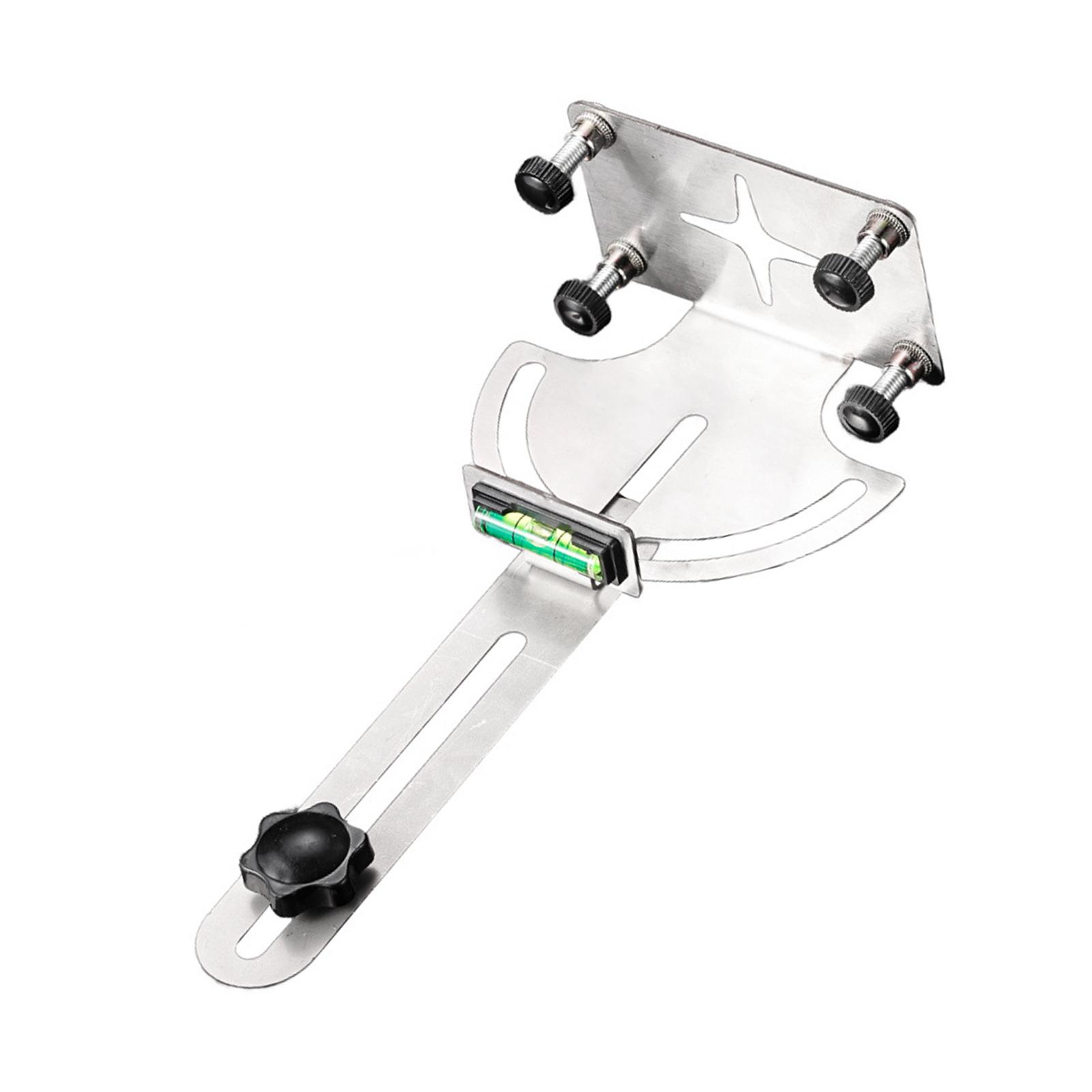 

Adjustable Stainless Steel Leveling Bracket With Antislip Clamps And Fluorescent Vials For Low Light Construction Work 1