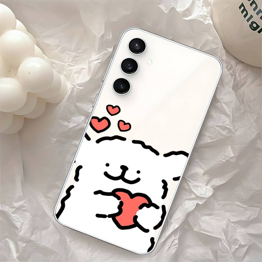 Cute M-Maltese-S Phone Case For Samsung Galaxy Transparent Cover A52 A12 A51 S21 Edge S22ULTRA S23 S24 S20LITE Plus Ultra