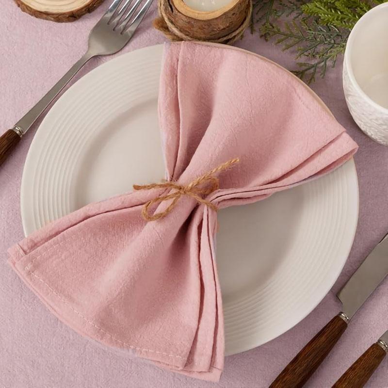 10PCS 30X45CM 100% Cotton Cloth Napkins  Napkin Reusable Weddings Party Baby Shower Christmas Table Decor Retro Napkins Reusable