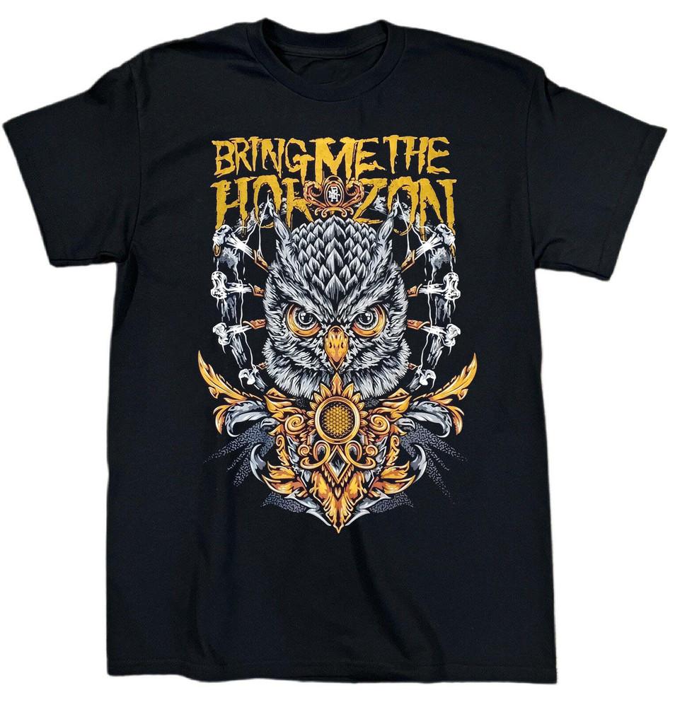 BRING ME THE HORIZON GOLD OWL ALBUM Heavy Cotton Black All Size T Shirt C202 Unisex T-Shirt