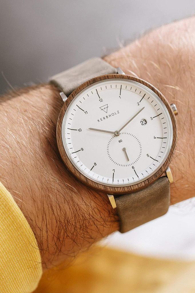 Kabholz Men's Wooden Watch, German Design, Waterproof, Officially Imported, WANT9276