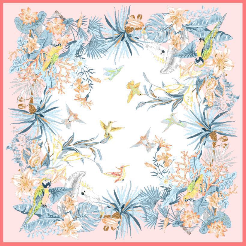 53x53cm 100% Mulberry Silk Scarf Luxury Square Hair Bandana Elegant Head Wrap Neckerchief Sunscreen Shawl for Women