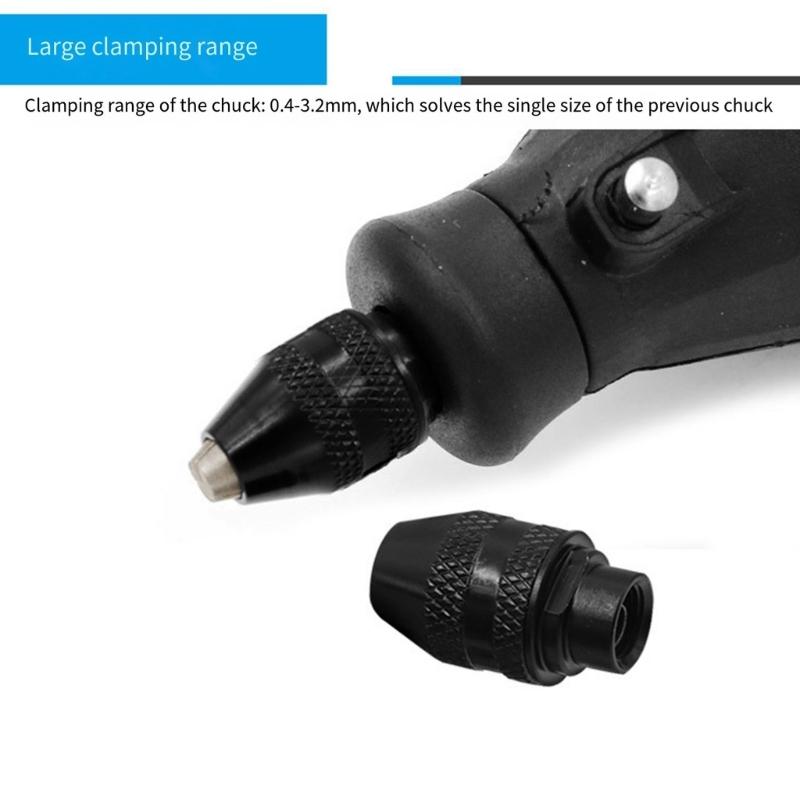 Drill Chuck 0.4-3.2mm Three Jaw Drill Chuck Electric Grinding Tool Accessories for 400 398 8200 780 Electric Grinder