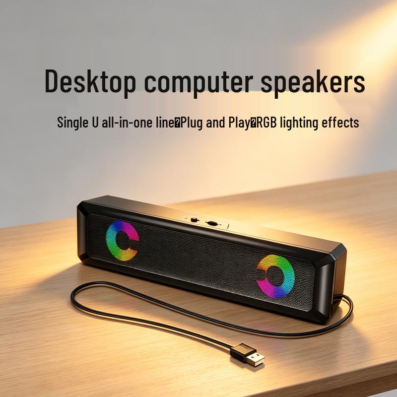 TS33-B Bluetooth Soundbar: Compact Cross-Border Desktop Speaker with Subwoofer for Laptop & PC