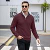 Men's Stand Collar Sweatshirt European Size Loose Fit Zip Pockets Casual Athletic Pullover for Spring and