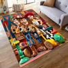 Flannel Rug Toy Story Woody and Jessie Western Group in Colorful Playroom Movie Art Decor