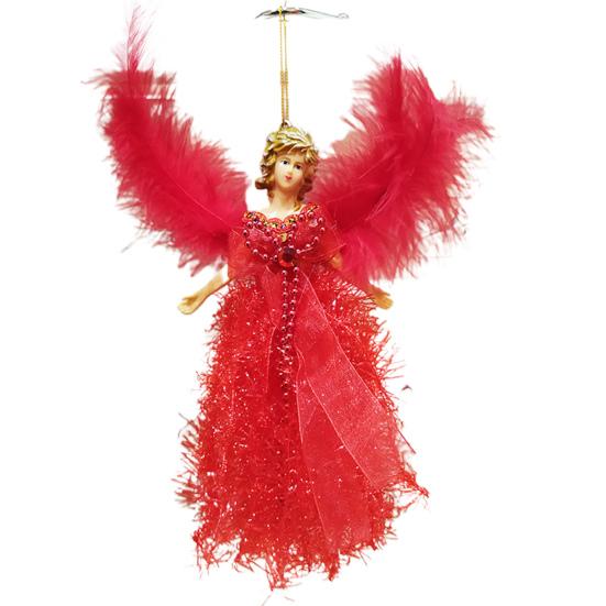 

Подвесная кукла, очаровательная широкая ткань, рождественское плюшевое украшение в виде ангела для дома красный