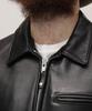 Schott 103US TRUCKER JACKET Leather Trucker Size Jacket, Men's, 34, Black, 782-5950028