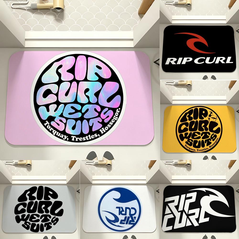Surf Brand Logo R-Rip Curl Floor Mat Carpet Diatom Mud Bathroom Quick-Drying Absorbent Floor Mat Household Bathroom