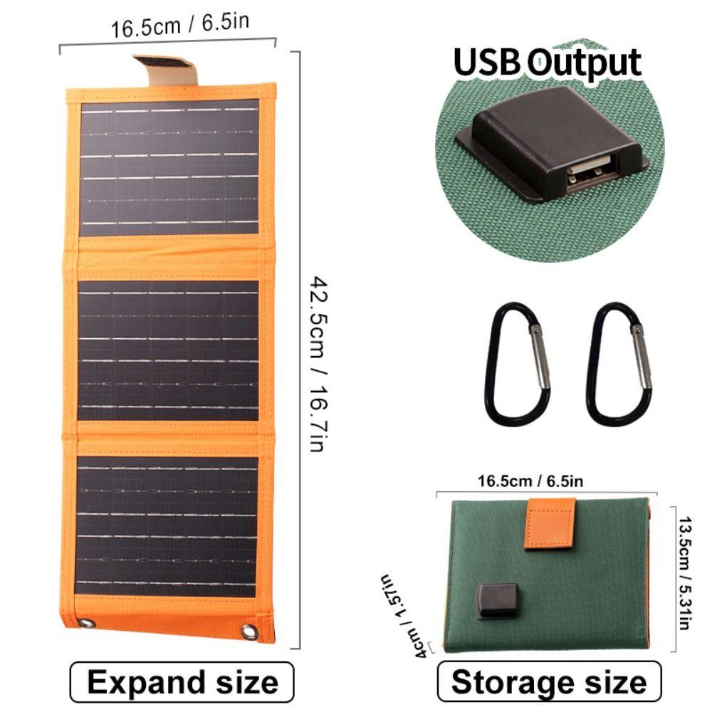 Flexible Design Foldable Solar Panel USB Port Portable Solar Charger  Outdoor Camping
