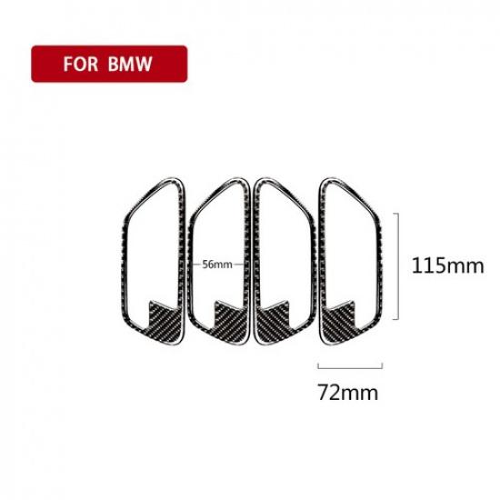 Real Carbon Fiber Inner Door Handle Cover Trim Set For BMW 3/4Series 3GT F30 F34
