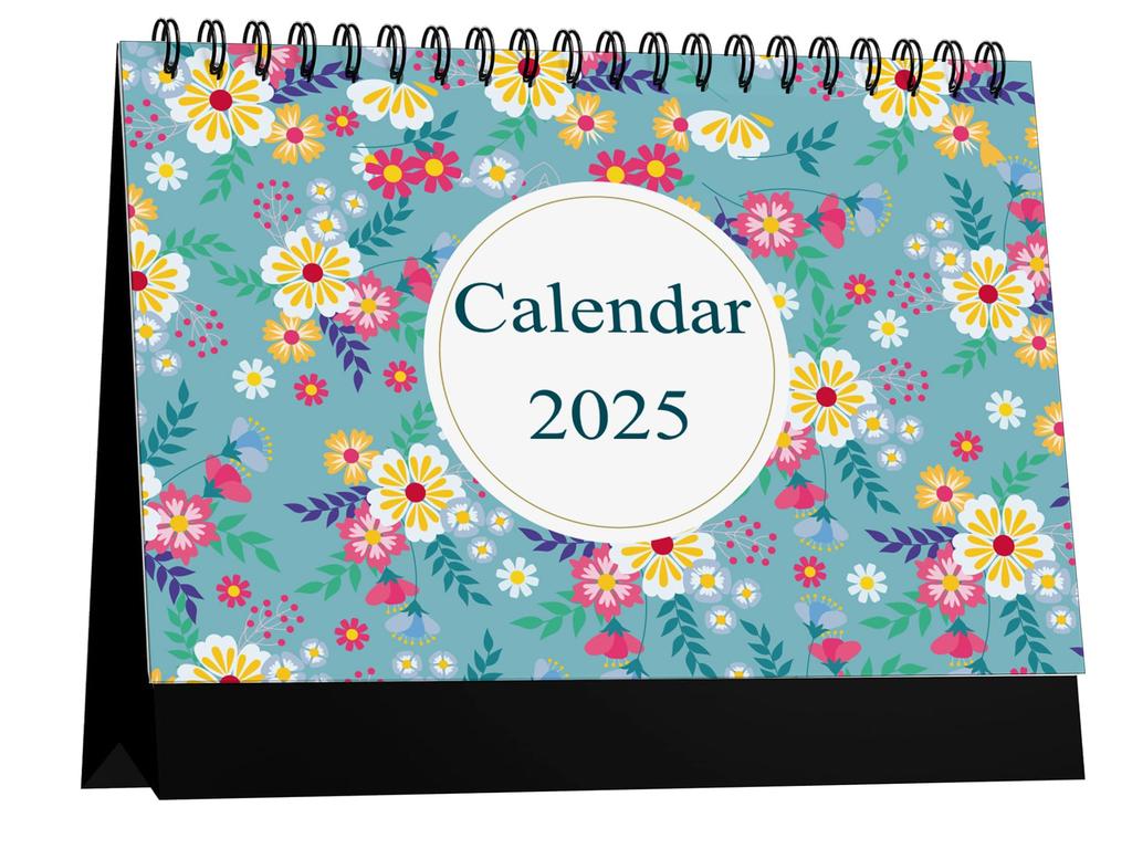AccuPrints l 2025 l Floral Desk Calendar l 12 Months l Includes Note and To.Do. Section l 250 GSM l Planning, Tracking &