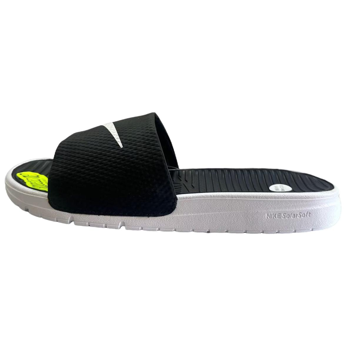 

Nike Benassi Solarsoft Удобные Универсальные Нескользящие Устойчивые к запаху Амортизирующие Шлепанцы Мужские Сандалии Черные 431884-002 41