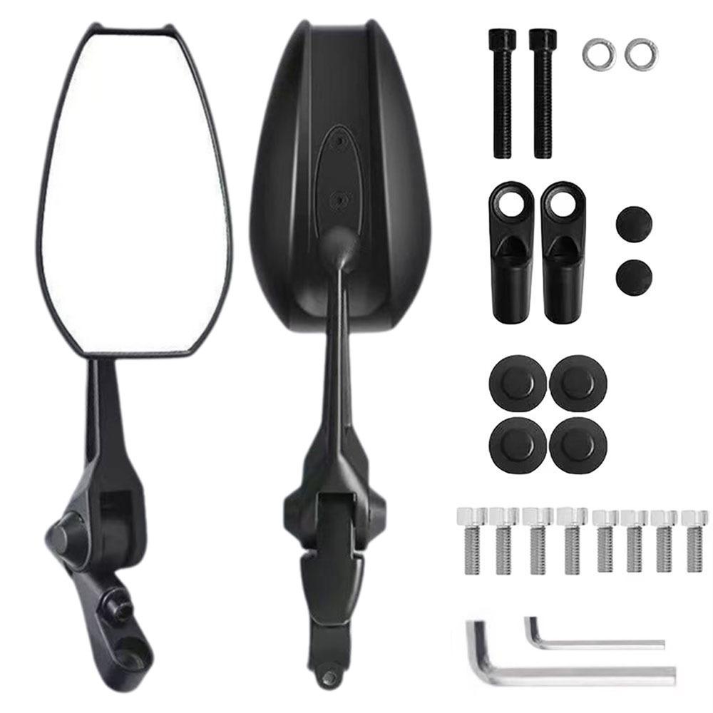 

1 пара зеркал бокового вида для мотоцикла с регулируемым углом наклона, синие зеркала на руль для скутеров белый