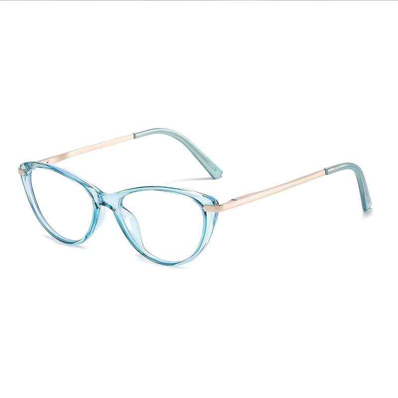 Small Frame Blue Light Blocking Cat Eye Prescription Eyeglasses For The Nearsighted Student Short-sight Eyewear 0 -0.5 -0.75 To -4
