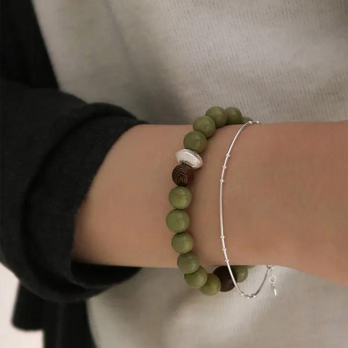 925 Silver Dot Snake Chain Bracelet