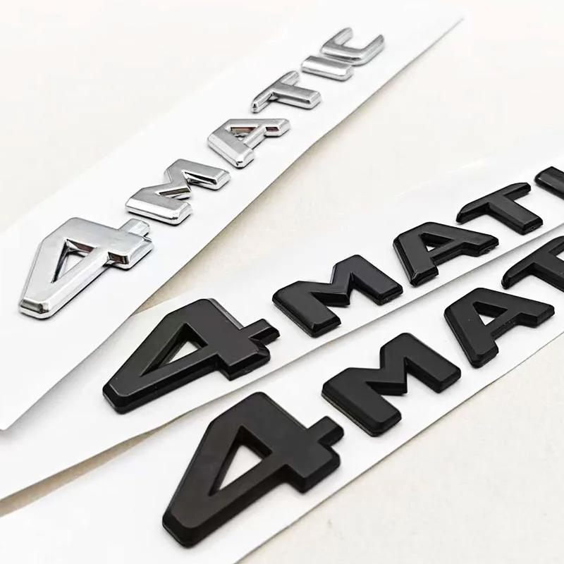 For Mercedes Benz 4MATIC Fender Side Badge Rear Trunk Emblem Decals ABS Car Styling Logo 4 MATIC Auto Sticker Accessories MA3