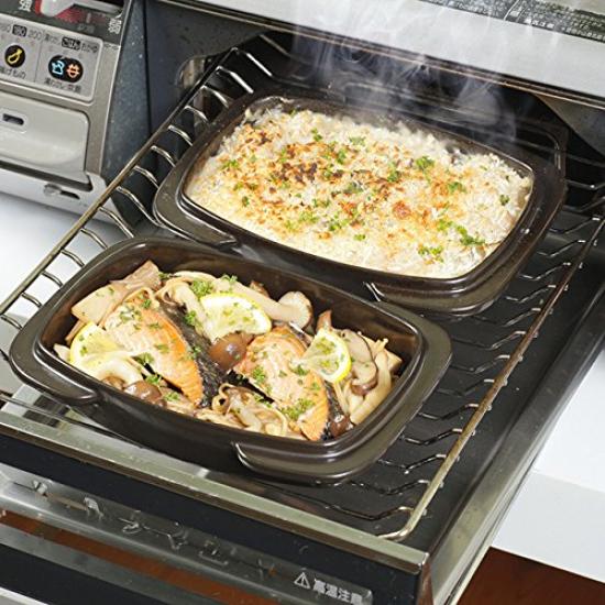 Grill Roaster: F-201WF Ceramic Grill Roaster 12 Wavy and Flat Type Set