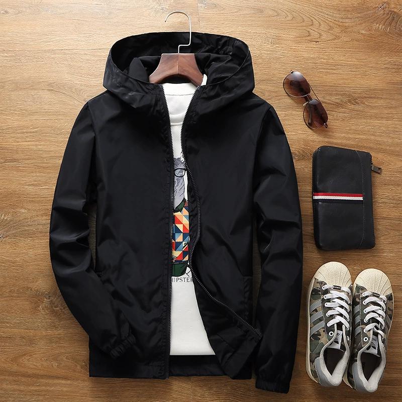 Spring and Autumn Jacket Solid Color Men's Plus Size Couple Jacket Windbreaker