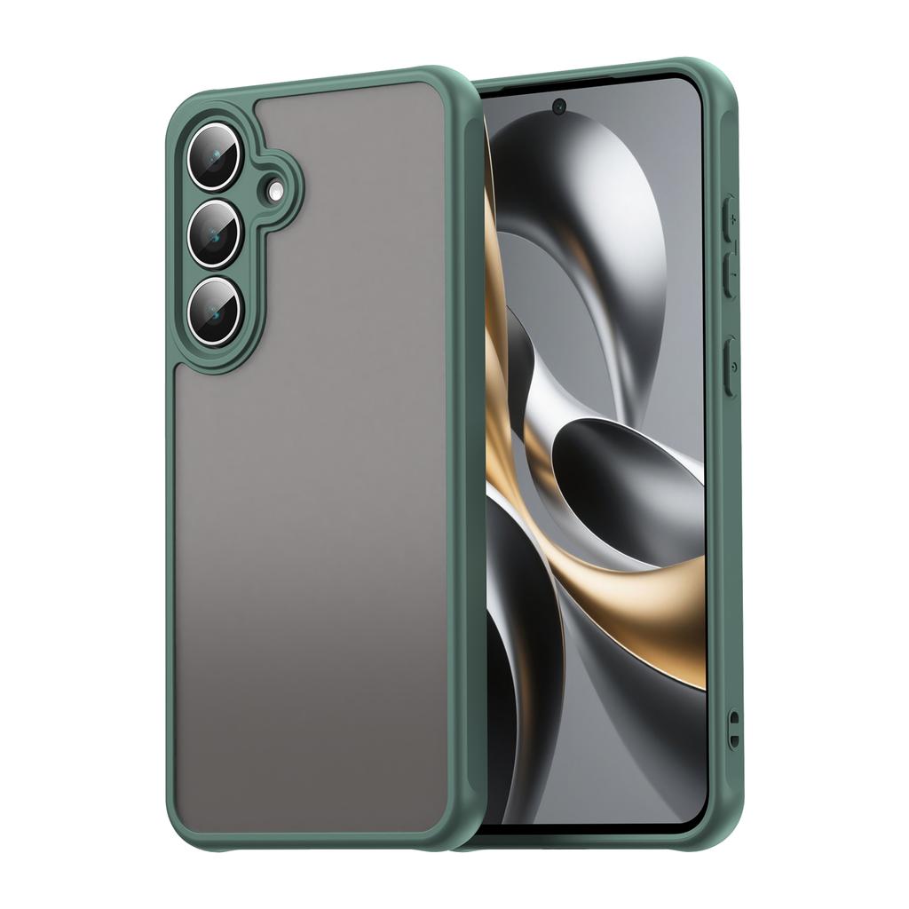 For Samsung Galaxy S25 FE Case with Screen Film WANLONFENG FD Series Skin Touch TPU PC Phone Back Cover