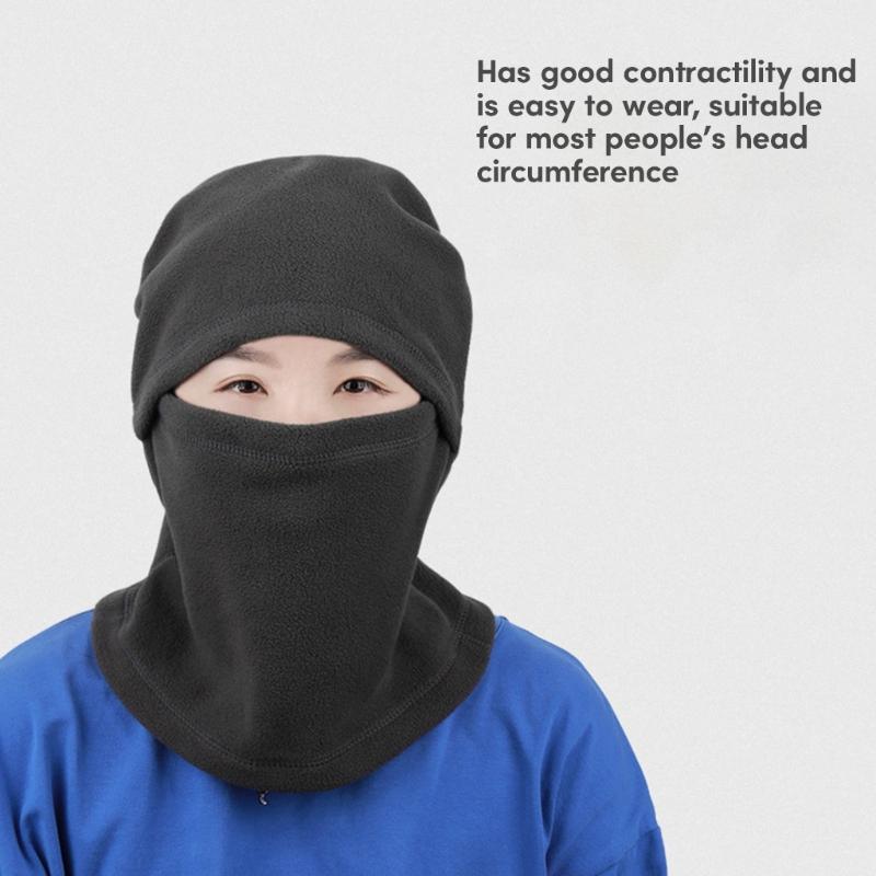 Winter Balaclava Hat Thick Scarves Warm Hooded Neck Warmer Cap Wind proof Ski Face Mask for Cycling Outdoor Sports