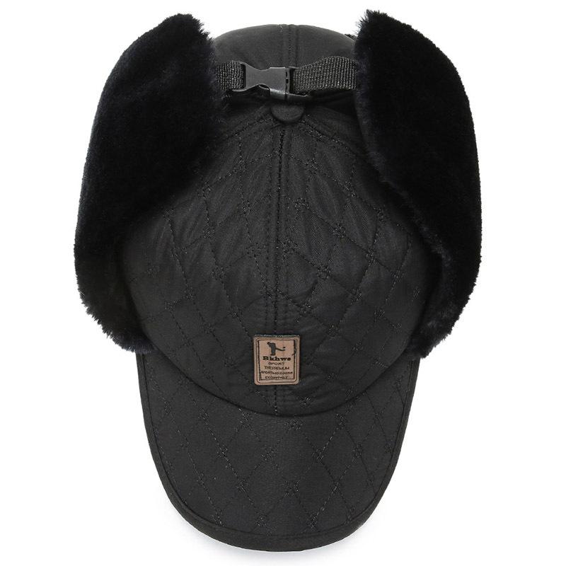 Lingge Bomber Hat Autumn Winter Men's Outdoor Cycling Cold-Proof Warm Fleece Ear Mask Hat Thick Cotton Hat