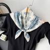 Oil Painting Retro Literary Silk Scarf Cotton Square Versatile Cashew Nut 70cm Square Waist Seal Belt