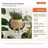 Cute Resin Ghost Flower Pot Planter with Rocking Chair Skateboard Swing Tea Designs for Succulent Desktop Office Garden Decor