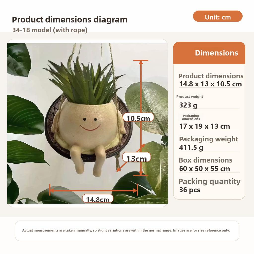 Cute Resin Ghost Flower Pot Planter with Rocking Chair Skateboard Swing Tea Designs for Succulent Desktop Office Garden Decor